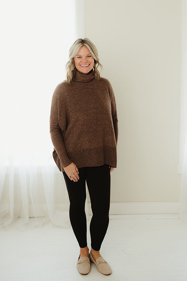 Melange Turtleneck Sweater