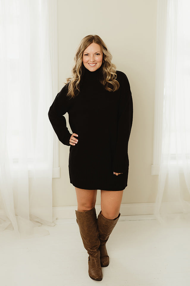 Turtleneck Sweater Dress