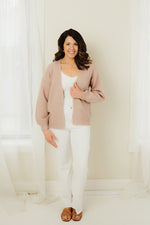 Bubble Bell Sleeve Open Cardigan
