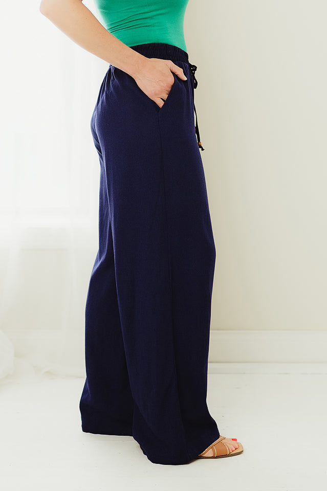 Drawstring Wide Pants