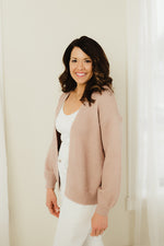 Bubble Bell Sleeve Open Cardigan