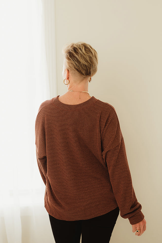 Oversized Two Tone Pullover