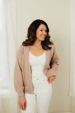 Bubble Bell Sleeve Open Cardigan