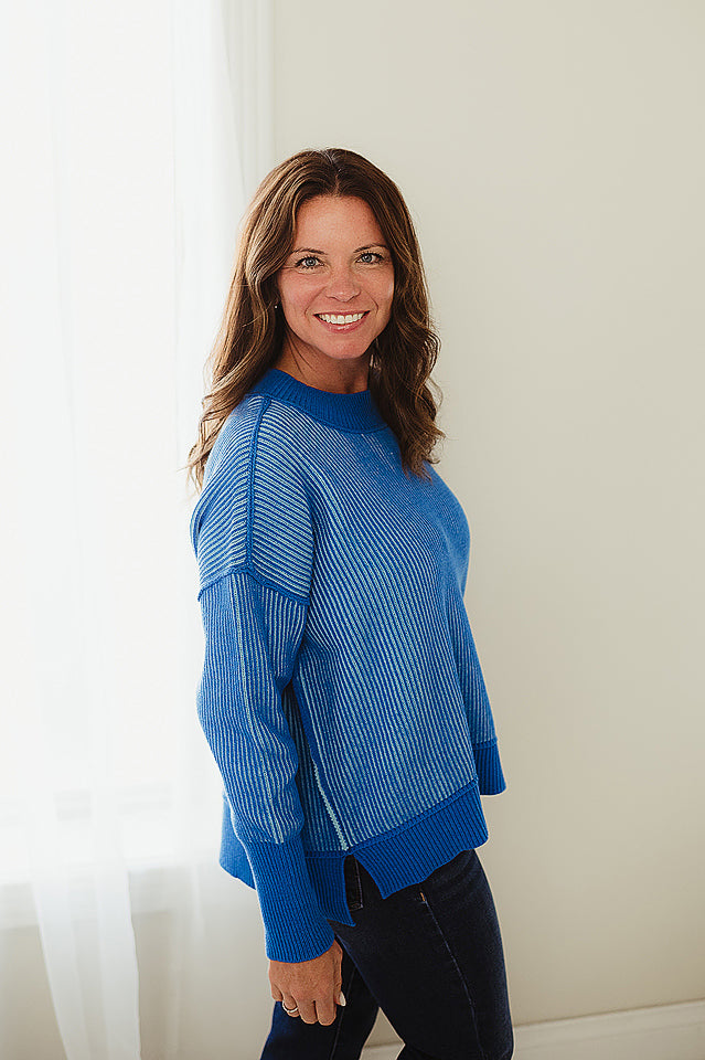 Contrast Edge Sweater