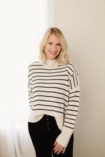 Stripe Mock Split Sweater