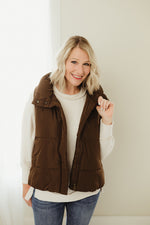 Solid Zip Up Puffer Vest