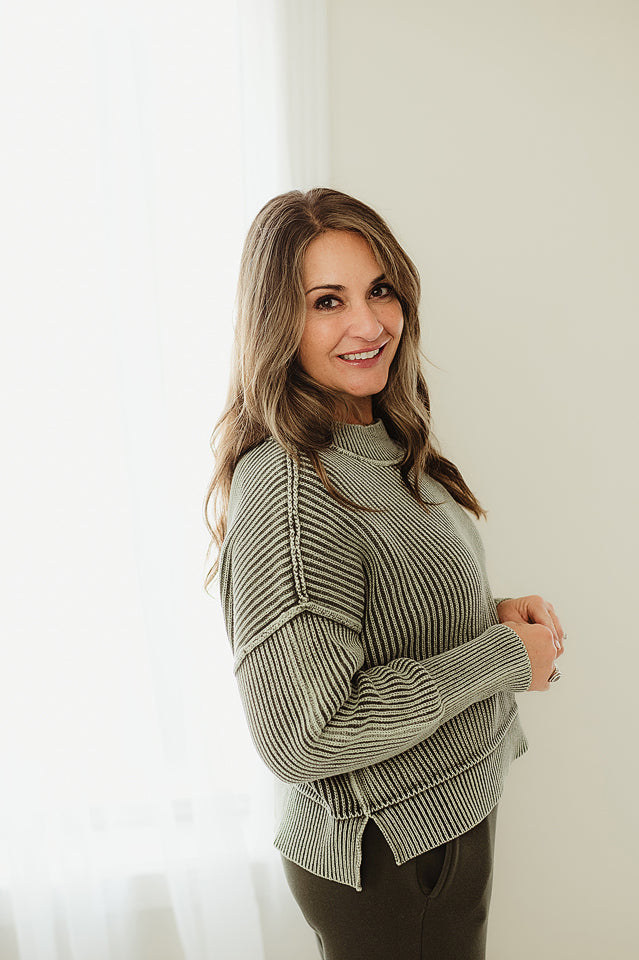 Washed Oversized Cropped Sweater {restock coming}