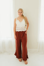 Linen Frayed Pants