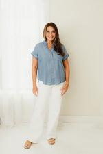 Collared Chambray Shirt