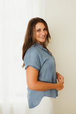 Collared Chambray Shirt