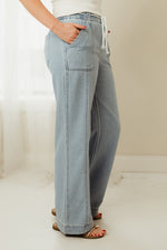 High Rise Straight Pull On Jeans