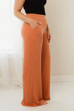 Rib Wide Leg Pants