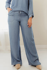 Chambray Drawstring Pants