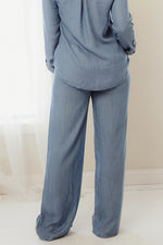 Chambray Drawstring Pants