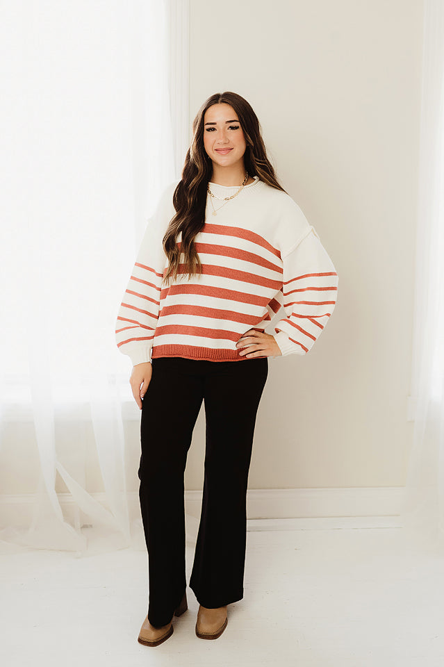 Cinnamon Striped Sweater