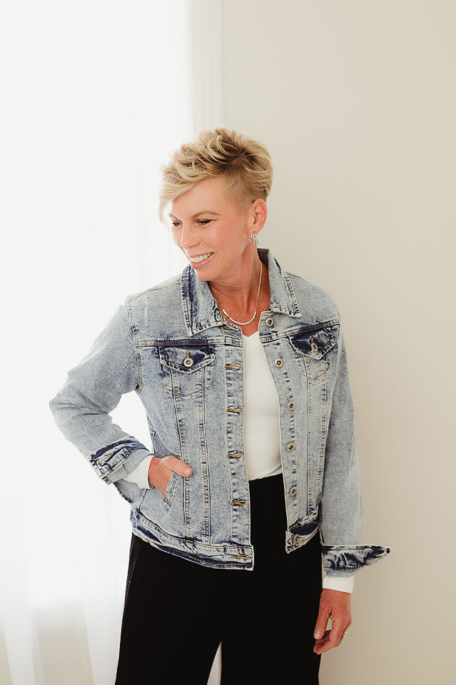 Distressed Denim Jacket