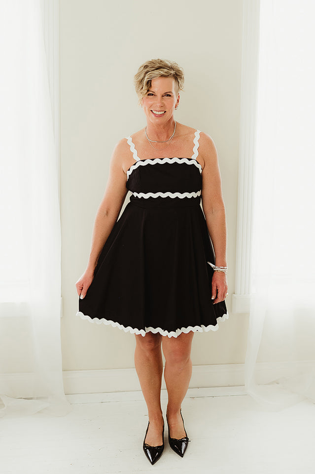 ric rac mini dress Black Riviera Ric Rac Mini – Ella Mae's Boutique