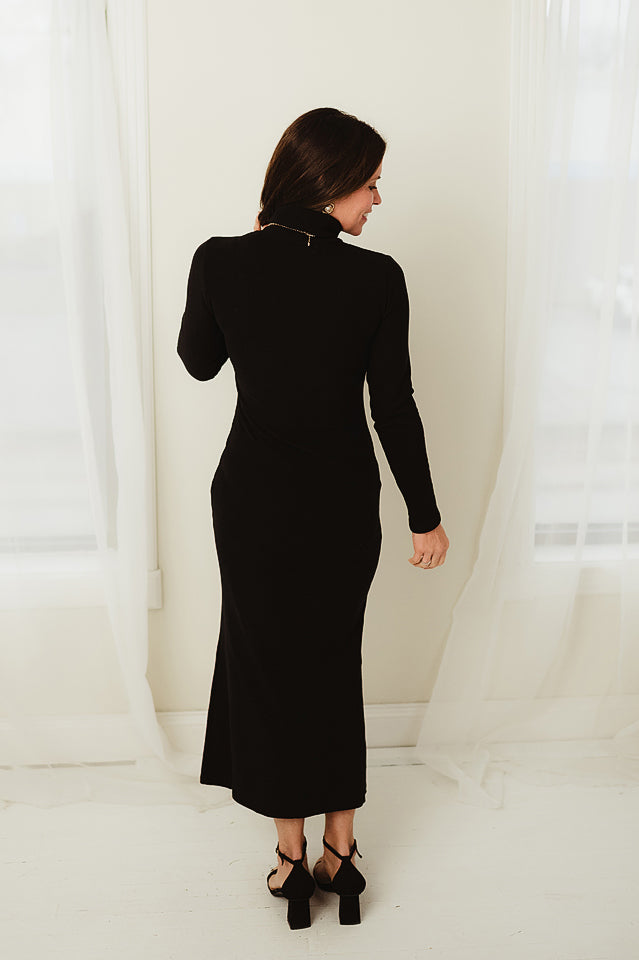 Timeless Turtleneck Rib Dress