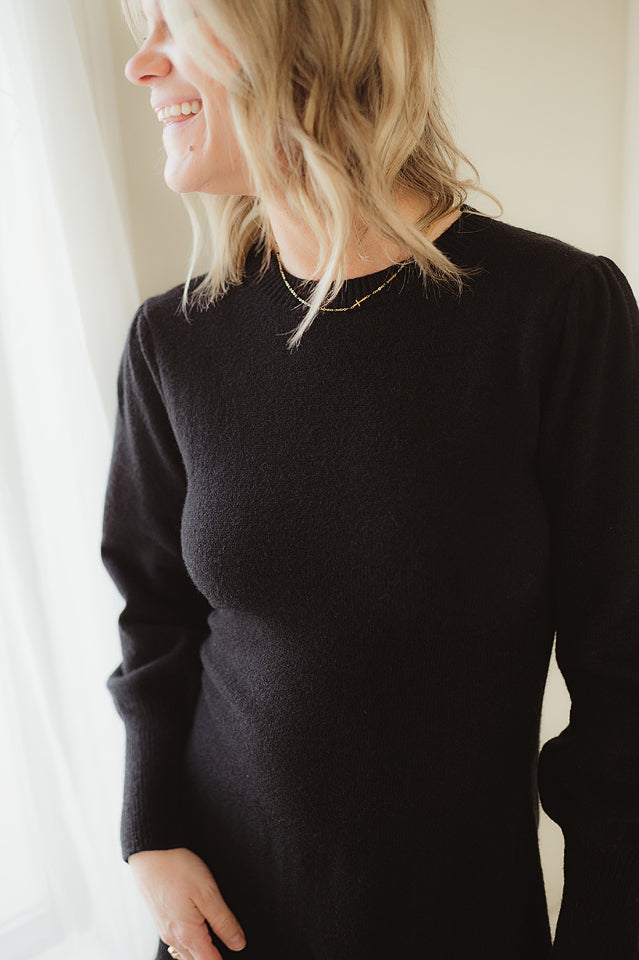 Puff & Flare Sweater Dress Ella Mae's Boutique Puff & Flare Sweater Dress Ella Mae's Boutique
