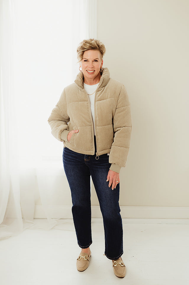 Corduroy Puffer Jacket