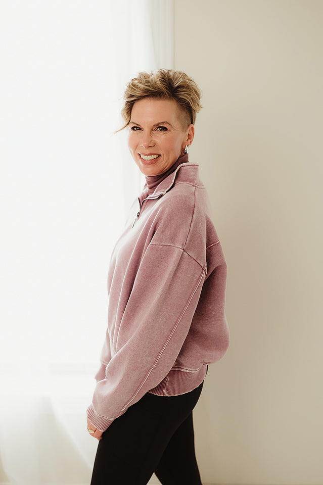 Vintage Wash Collar Fleece