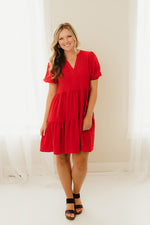 Solid Tiered Layered Dress