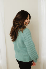 Textured Sleeve Cozy Sweater