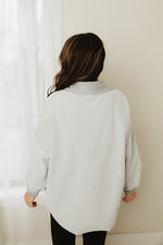 Button Accent Oversized Top