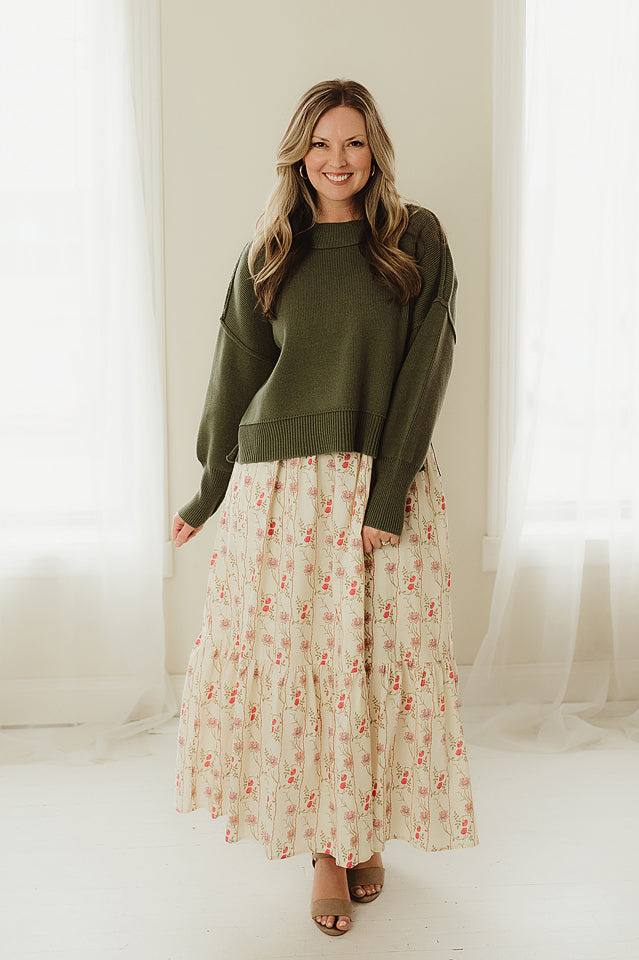 buttercream maxi dress Buttercream Floral Maxi Buttercream / L