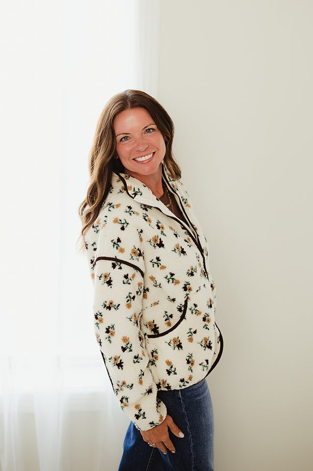 Blush Bloom Zip-Up