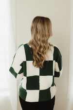 Checkered Ribbed Sweater