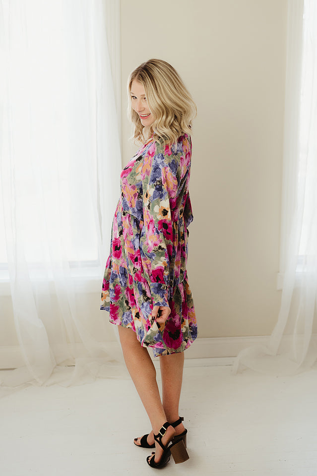 Printed Tiered Dress
