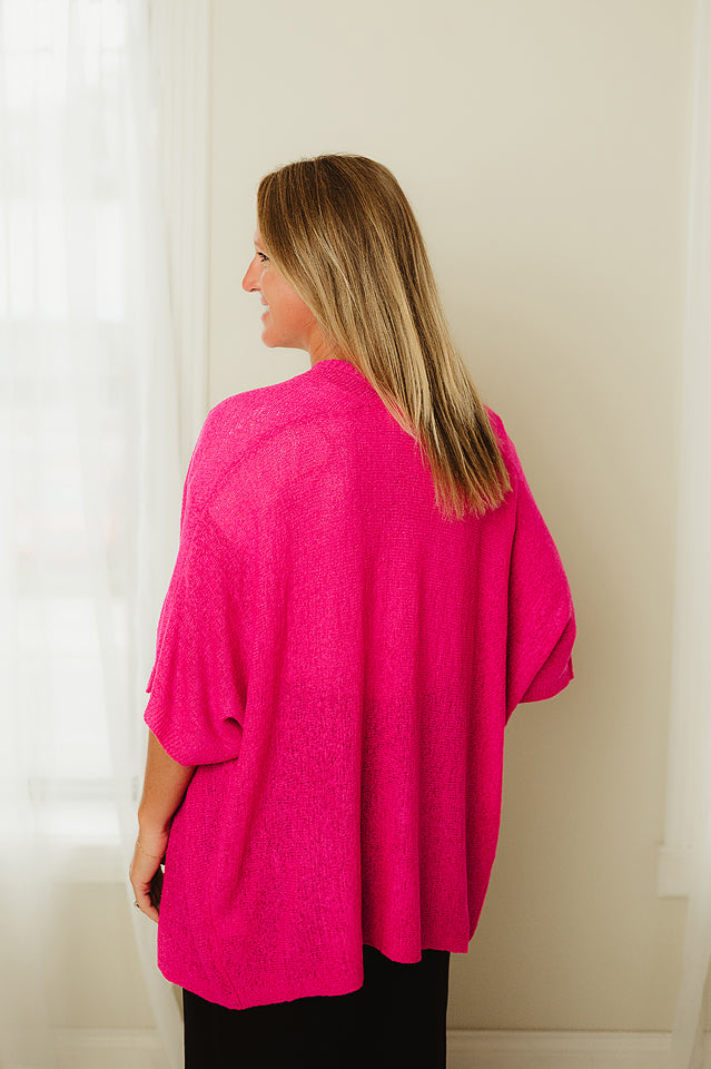 Dolman Short Sleeve Cardigan