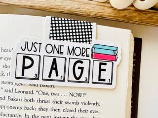 Just One More Page - Magnetic Bookmark