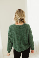 Brushed Melange Hi-Low Sweater