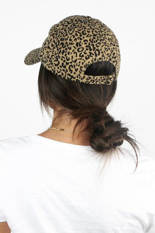Leopard Washed Hat