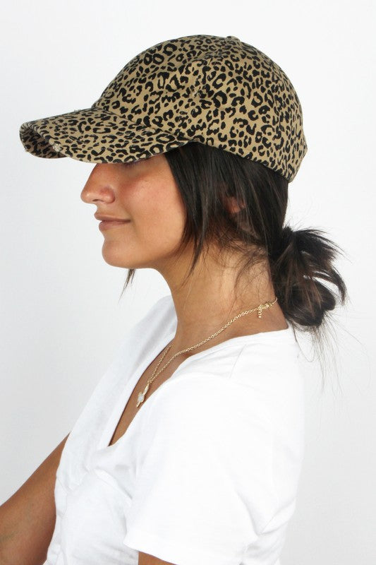 Leopard Washed Hat