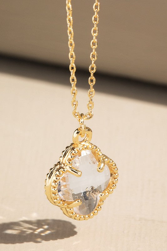 Glass Clover Necklace