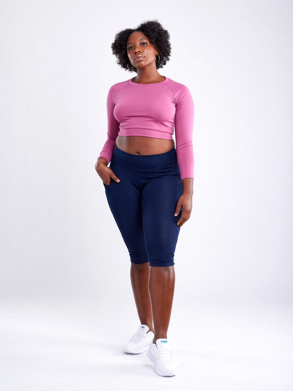 Legging and Long Sleeve Crop Top Set – Mayla boutique