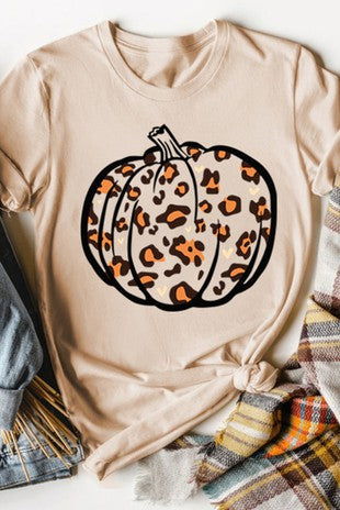 Pumpkin Leopard Graphic Tee