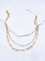 Double Layer Linked Necklace