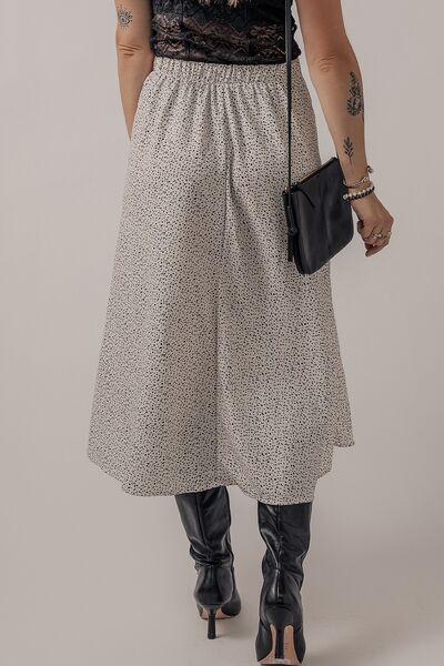 Speckle High Waist Midi Skirt