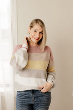 Loose Fit Striped Knit Pullover