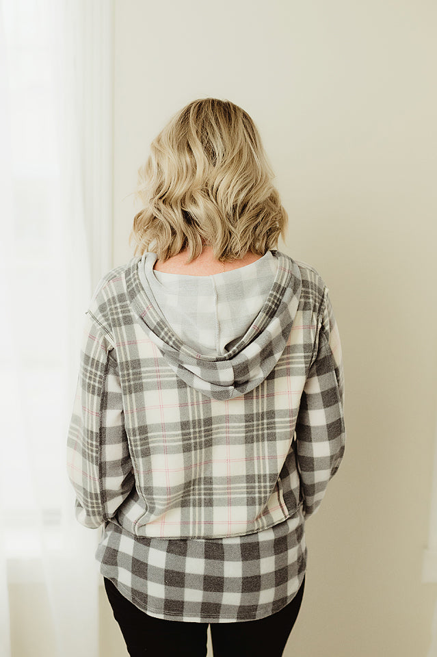 Brushed Check Hoodie