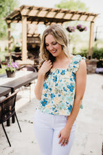 Square Floral Ruffle