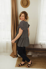 Dotted Ruffle Sleeves