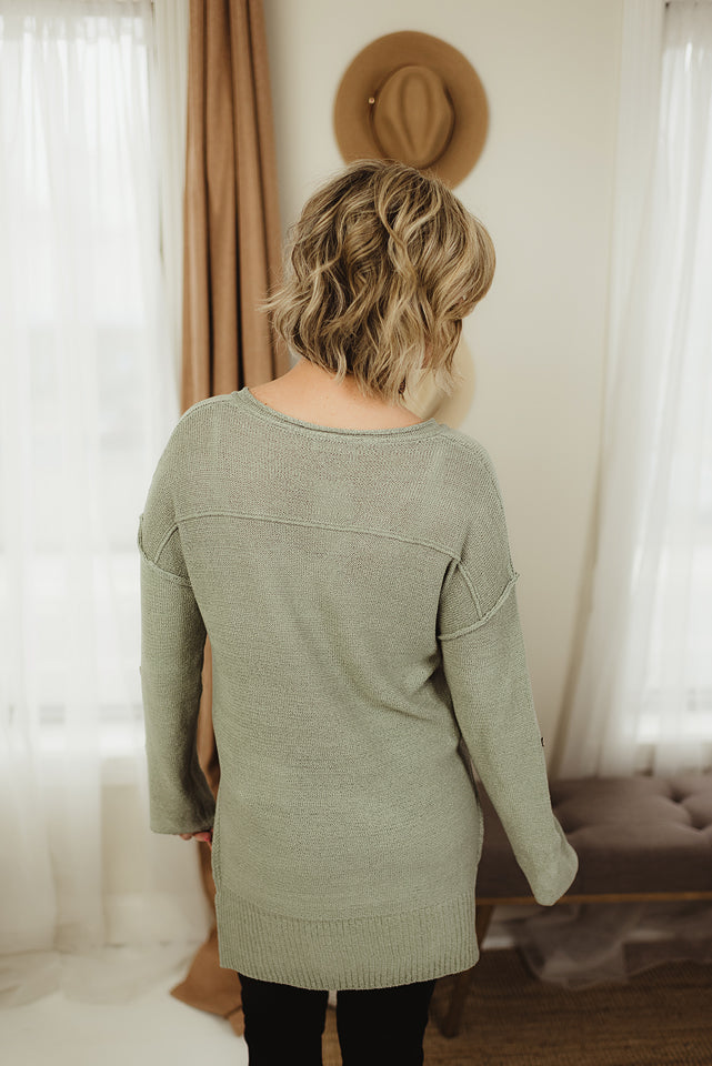 Roll-Up Sleeve Sweater