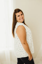 Speckled Sleeveless Woven Top
