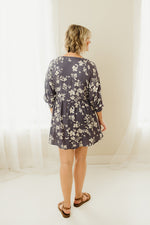 3/4 Sleeve Flowy Short Dress