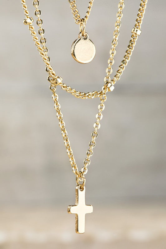 Layer Cross Necklace